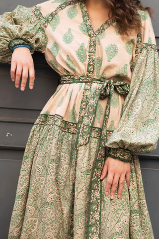 Robe longue Parisian Chic - Vert