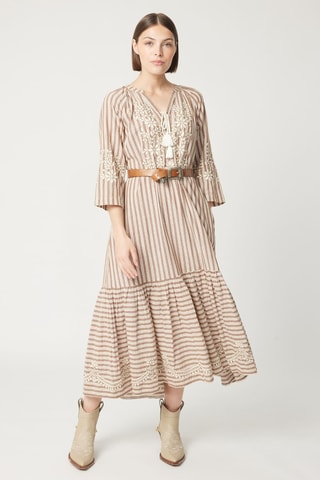 Robe longue Parisian Chic - Beige