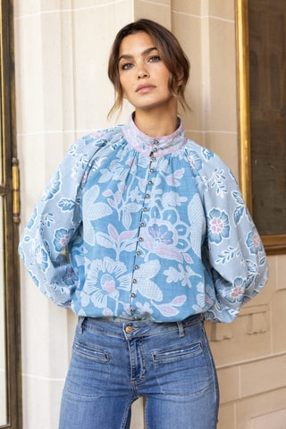 Blouse Parisian Chic - Bleu