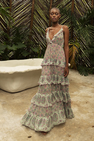 Robe longue Colombian Dreams - Rose
