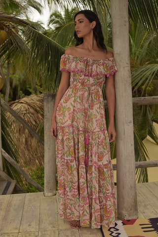 Robe longue Colombian Dreams - Rose