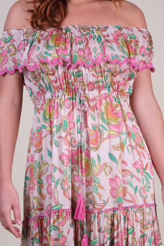 Robe longue Colombian Dreams - Rose
