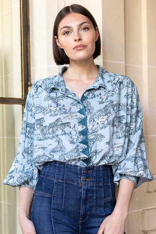 Blouse Parisian Chic - Bleu