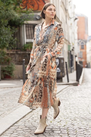 Robe longue Parisian Chic - Beige