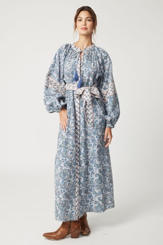 Robe longue Parisian Chic - Bleu