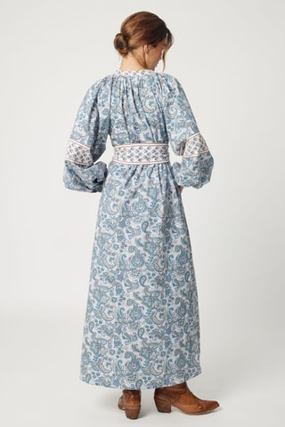Robe longue Parisian Chic - Bleu