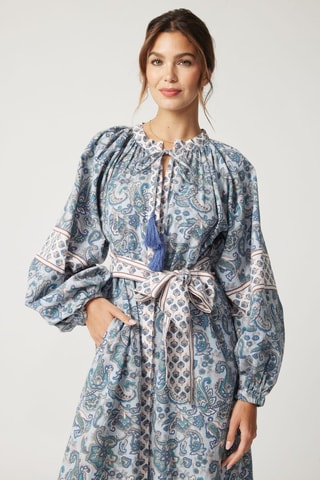 Robe longue Parisian Chic - Bleu