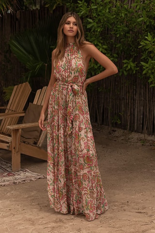 Robe longue Colombian Dreams - Rose