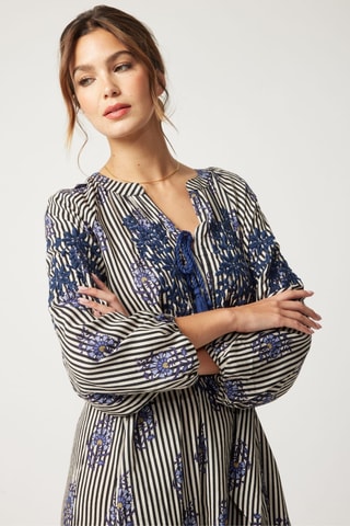 Robe longue Parisian Chic - Bleu