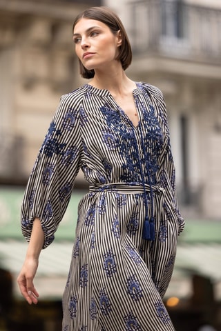 Robe longue Parisian Chic - Bleu