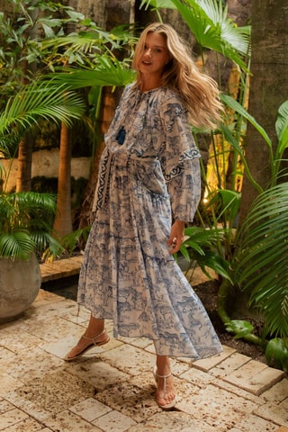 Robe longue Colombian Dreams - Bleu