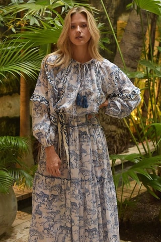 Robe longue Colombian Dreams - Bleu