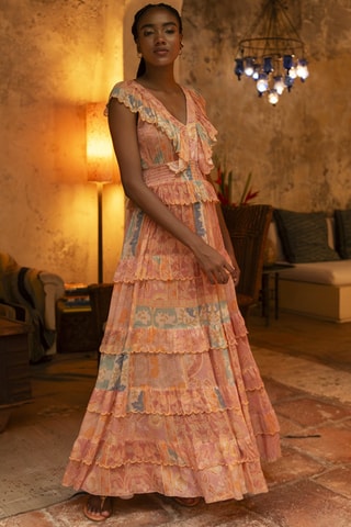 Robe longue Colombian Dreams - Beige