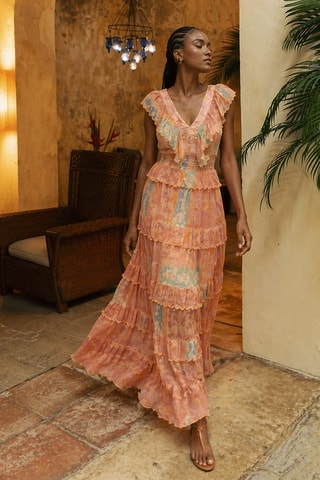 Robe longue Colombian Dreams - Beige