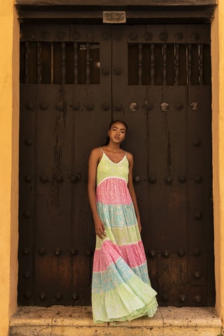 Robe longue Colombian Dreams - Multicolore