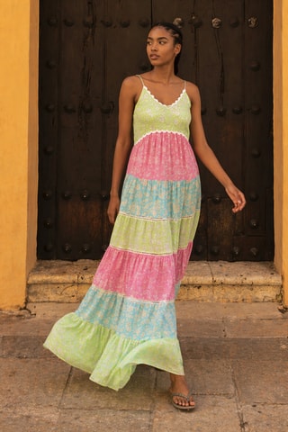 Robe longue Colombian Dreams - Multicolore
