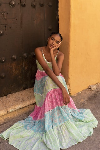 Robe longue Colombian Dreams - Multicolore