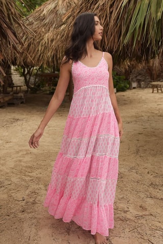 Robe longue Colombian Dreams - Rose
