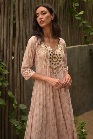 Robe longue Colombian Dreams - Rose