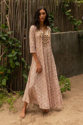 Robe longue Colombian Dreams - Rose