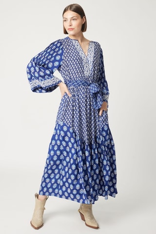 Robe longue Parisian Chic - Bleu marine