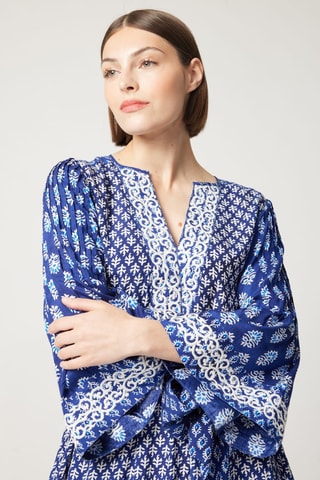 Robe longue Parisian Chic - Bleu marine