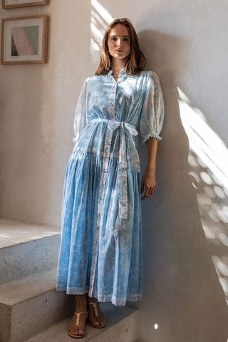 Robe longue Colombian Dreams - Bleu