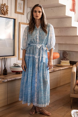 Robe longue Colombian Dreams - Bleu
