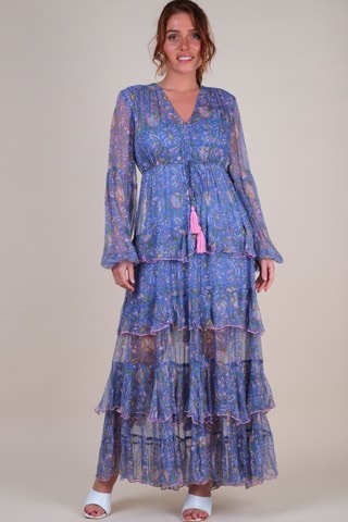 Robe longue Colombian Dreams - Bleu