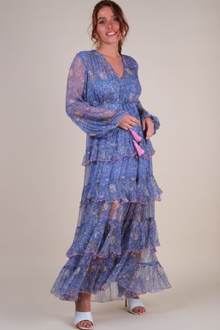 Robe longue Colombian Dreams - Bleu