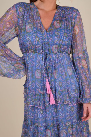 Robe longue Colombian Dreams - Bleu