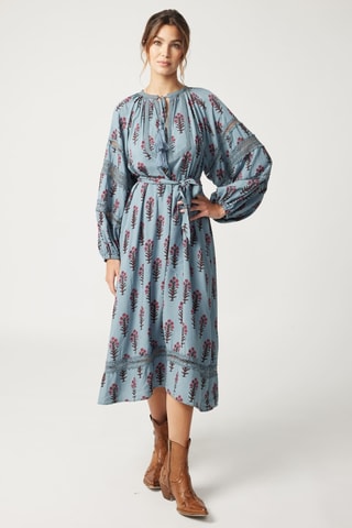 Robe longue Parisian Chic - Bleu