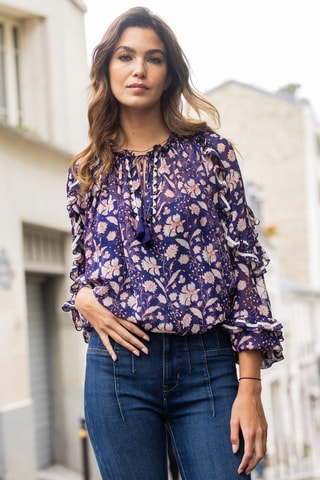 Blouse Parisian Chic - Bleu marine