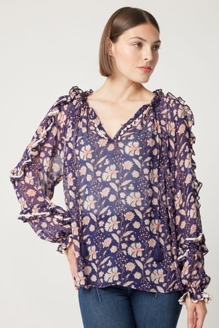 Blouse Parisian Chic - Bleu marine