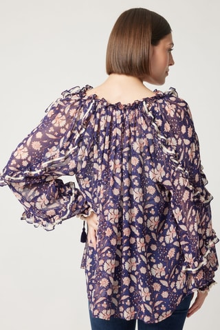 Blouse Parisian Chic - Bleu marine