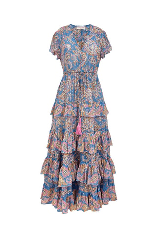Robe longue Colombian Dreams - Bleu
