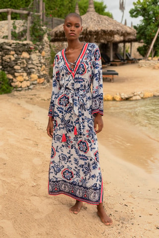 Robe longue Colombian Dreams - Bleu