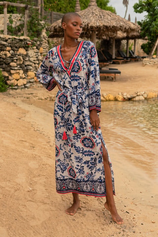 Robe longue Colombian Dreams - Bleu