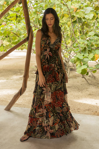 Robe longue Colombian Dreams - Noir