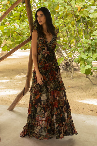 Robe longue Colombian Dreams - Noir