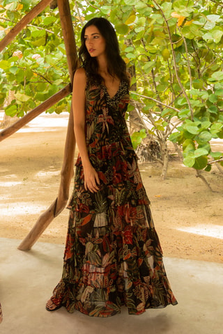 Robe longue Colombian Dreams - Noir