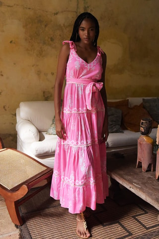 Robe longue Colombian Dreams - Rose
