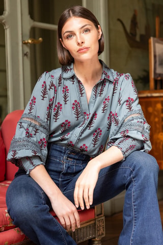Blouse Parisian Chic - Bleu