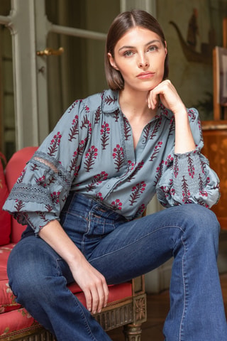 Blouse Parisian Chic - Bleu