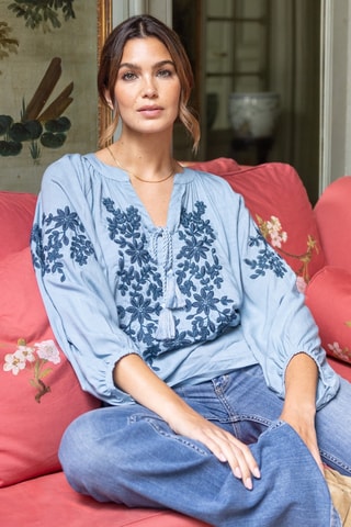 Blouse Parisian Chic - Bleu