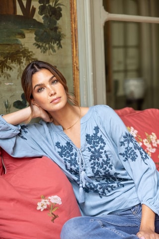Blouse Parisian Chic - Bleu