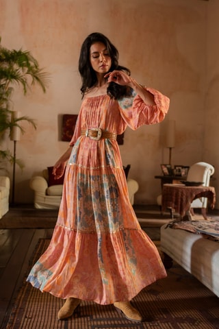 Robe longue Colombian Dreams - Beige