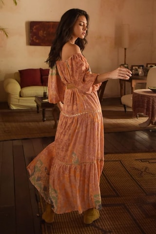 Robe longue Colombian Dreams - Beige