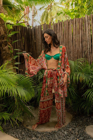 Pantalon loose Colombian Dreams - Multicolore