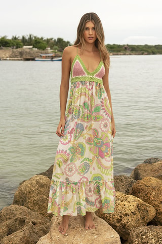 Robe longue Colombian Dreams - Vert